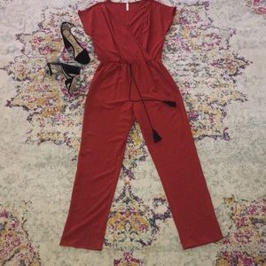 Burnt orange jumpsuit